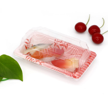 disposable takeaway plastic packaging food container box sushi  trays with lid